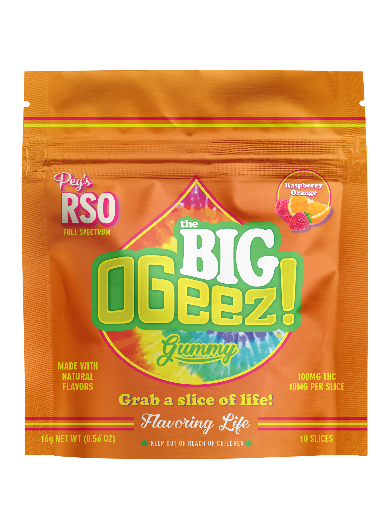 Peg's BIG Raspberry Orange RSO - 100 mg | OGeez!